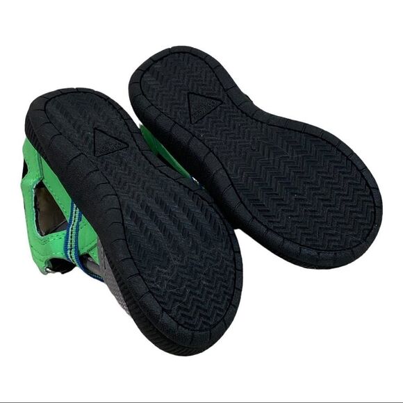 OSH KOSH B’GOSH - GREEN & BLUE BUMP TOE ATHLETIC SHOES / SANDALS / OUTDOOR - S8 - Picture 7 of 9